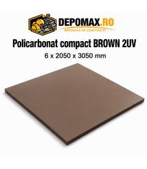 Policarbonat compact fumuriu 2UV 6 x 2050 x 3050 mm
